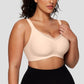 🎉🏆️Women Wireless V Neck Crossover Mesh Bras Comfortable Bralette Supportive Tshirt Bra No Underwire Seamless Push Up Everyday Bras