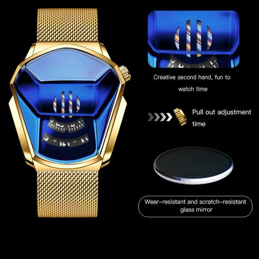 📢📢70 % OFF !!⏰Luxury Mens Racing Sport Rhombus Watch