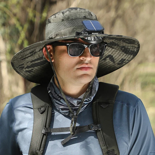 🔥Free Shipping🔥Outdoor Wide Brim Sun Hat With Solar Fan
