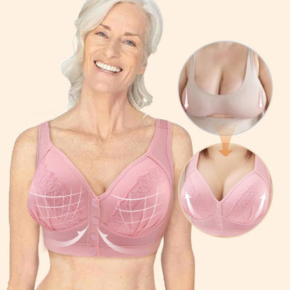 📢👙LAST DAY SPECIAL PRICE⚡50K+ SOLD💕CloudComfort™ Front-Button Cotton Bra – Breathable • Wire-Free • All-Day Support • Non-Padded & Skin-Friendly 🌿