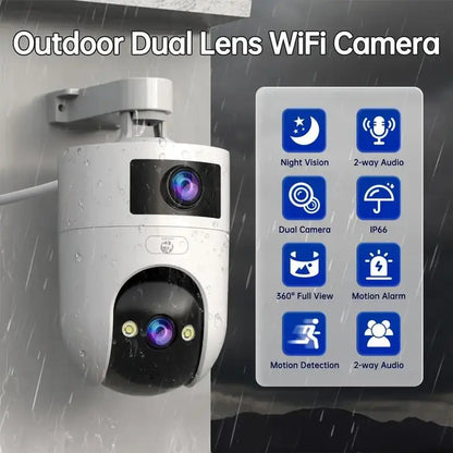📹Dual-Lens Security Camera 360° view, human detection & color night vision. Smart home protection – stock up & save! 🏠✅