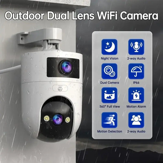 📹Dual-Lens Security Camera 360° view, human detection & color night vision. Smart home protection – stock up & save! 🏠✅