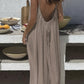 💃LAST DAY SAEL 50% OFF!!✨Women's Solid Color Cami Lounge Dress, Elegant Sleeveless Long Dress for Summer, Ladies Sleepwear for Indoor Wear💕