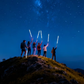 📢⏰Luminous Tactical Trekking Poles – LED Lightweight Foldable Hiking Sticks