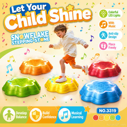 💥FLASH SALE 50%OFF💥 Snowflake Stepping Stones for Kids 🧩✨ – Balance & Sensory Training, Gross Motor Skills, Kindergarten & Home Play