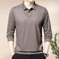 Men's Fake Two Piece Lapel Long-Sleeve Tops