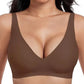 Women Jelly Bras Wirefree Full Coverage No Underwire Everyday Bras Comfortable Wireless Padded Tshirt Bra