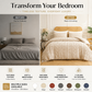 3-piece tufted bedding set with cut-out pattern