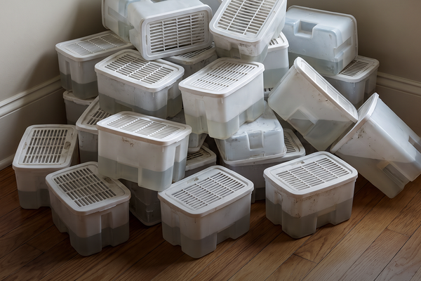 Waste from disposable moisture absorbers