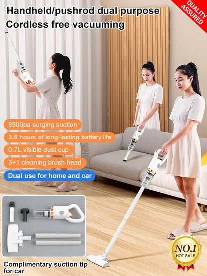 🔥2025 New Product Promotion 69% Off🔥✅Multifunctional three-in-one household and car vacuum cleaner- 6000PA Powerful Suction, Suitable for Home and Car