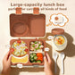 Bento Box for Kids, Leakproof Kids Bento Lunch Box Container with 8oz Insulated Thermo Food Jar, Sauce Jar, Utensil, DIY Stickers for School Boys Girls, 3-4 Compartments, BPA-Free