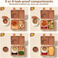 Bento Box for Kids, Leakproof Kids Bento Lunch Box Container with 8oz Insulated Thermo Food Jar, Sauce Jar, Utensil, DIY Stickers for School Boys Girls, 3-4 Compartments, BPA-Free