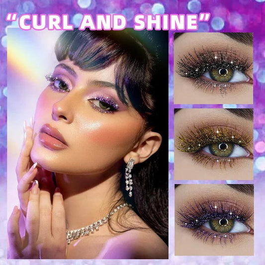 💎🌟 Waterproof Diamond Glitter Mascara - Long-lasting Curl, Sparkling Shine, Create Captivating Eyes!