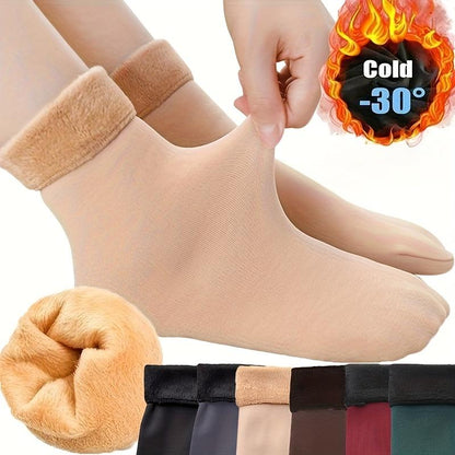 💖LAST DAY SALE 🎁5/10PCS Unisex Thickened Fleece Lined Cold-Proof Winter Socks