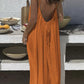 💃LAST DAY SAEL 50% OFF!!✨Women's Solid Color Cami Lounge Dress, Elegant Sleeveless Long Dress for Summer, Ladies Sleepwear for Indoor Wear💕