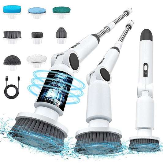 9-in-1 waterproof multi-function electric cleaning brush for kitchen and bathroom with high power