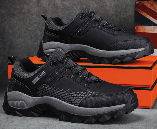(⏰Limited Time Sale 60% OFF) Men's Wear Resistant Waterproof Non-slip Anti-skid Anti-puncture Hiking Shoes Orthopedic Wide Toe Arch Support Walking Shoes