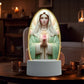 🙏Inspiring LED acrylic night light with religious theme✝️Virgin prayer lamp