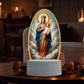 🙏Inspiring LED acrylic night light with religious theme✝️Virgin prayer lamp