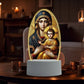 🙏Inspiring LED acrylic night light with religious theme✝️Virgin prayer lamp