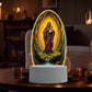 🙏Inspiring LED acrylic night light with religious theme✝️Virgin prayer lamp