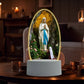 🙏Inspiring LED acrylic night light with religious theme✝️Virgin prayer lamp