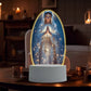 🙏Inspiring LED acrylic night light with religious theme✝️Virgin prayer lamp