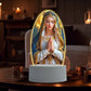 🙏Inspiring LED acrylic night light with religious theme✝️Virgin prayer lamp