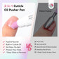 🖊️2-in-1 Cuticle Remover Pen, 45° Ceramic Tip for Dry Cuticles & Hangnails, Hydrating Nail Care, Easy Dispensing, Portable 2-Pack for Travel
