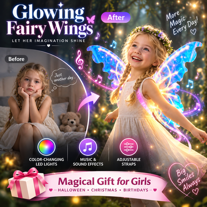 Glowing Fairy Wings (Great Gift for Kids)