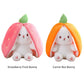 🍓 Hot Sale 50% OFF🍓Easter Day Strawberry Bunny Transformed into Little Rabbit🎀 Fruit Doll Plush Toy🐰