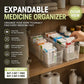 🎁Transparent Expandable Medicine Organizer — expandable, perfect for a tidy medicine cabinet 💊🗄️