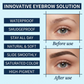 Waterbestendig 2-in-1 mini-wenkbrauwpotlood en gekleurde wenkbrauwgel: langhoudende make-up voor de wenkbrauwen om natuurlijke en realistische lijnen te creëren die de haartjes nabootsen.