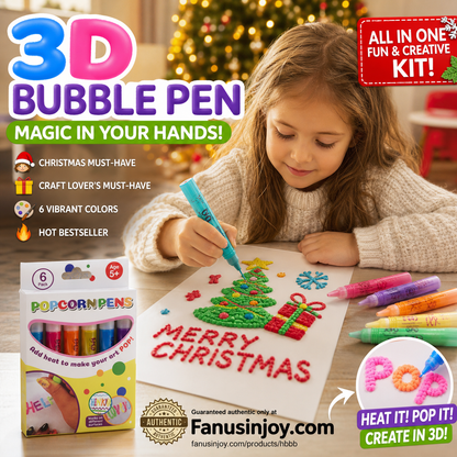 🔥Buy 3 Get 2 Free! 🔮Magic Pen – Draw 3D with one stroke!🎄 DIY Bubble Popcorn Drawing Pens