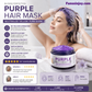 🏆 Last Day Special Price £9.77 ! ✨Moisturizing Purple Hair Mask with Long-Lasting Scent, Anti-Brass Deep Conditioning Mask for Blonde Bleached Hair