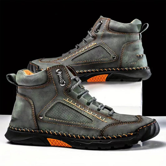 💥Hot Sale💥Stylish Hand-Stitched Flat Sole Men's Boots💥Ultimate comfort💥