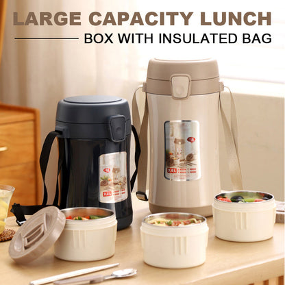 Large Capacity Lunch Box with Insulated Bag