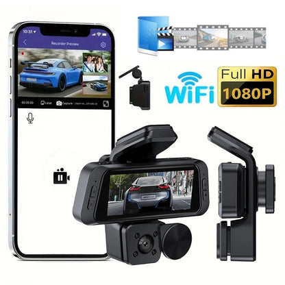 🔥2025 new hot sale🔥 HD 3-Lens Night Vision Wide Angle Dash Cam