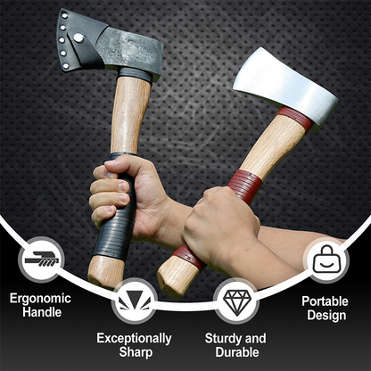 Durable Hatchet with Wood Handle