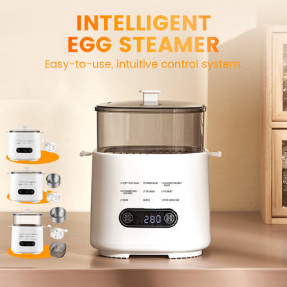 🥳2026 HOT SALE🥳💞50K+ SOLD!🎁✨ 50% OFF! Mini Multi‑Functional Egg Cooker – Smart touch panel, 6‑egg capacity, boils, poaches, scrambles & steams. Perfect for quick breakfasts! 🥚⚡