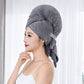 Super absorbent coral fleece hair towel 60*100cm