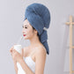 Super absorbent coral fleece hair towel 60*100cm