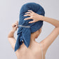 Super absorbent coral fleece hair towel 60*100cm