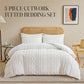 3-piece tufted bedding set with cut-out pattern