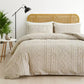 3-piece tufted bedding set with cut-out pattern
