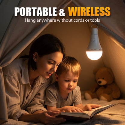 🔥HOT SALE 65% OFF🎁🏆#1 Best Seller ⏰💕🌟Portable Rechargeable LED Camping Light Bulb Auto On/Off, Energy Saving. Perfect For Home, Camping & Stairs! ⚡🏠