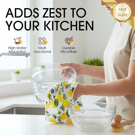Decorative & Functional Lemon Dish Towel