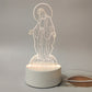 🙏Inspiring LED acrylic night light with religious theme✝️Virgin prayer lamp