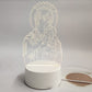 🙏Inspiring LED acrylic night light with religious theme✝️Virgin prayer lamp
