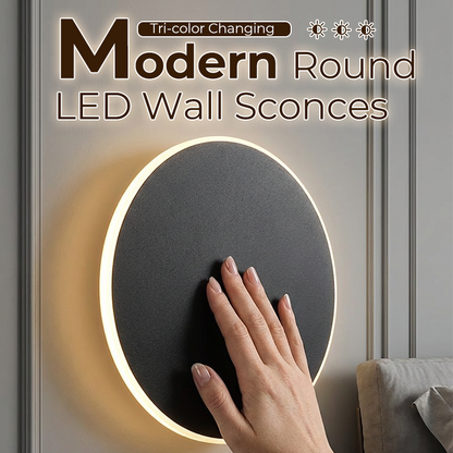 💡 50% OFF NOW! 🎨 Modern Round LED Wall Sconces – Minimalist Eclipse Design, Touch Control & Adjustable Ambient Light ✨
